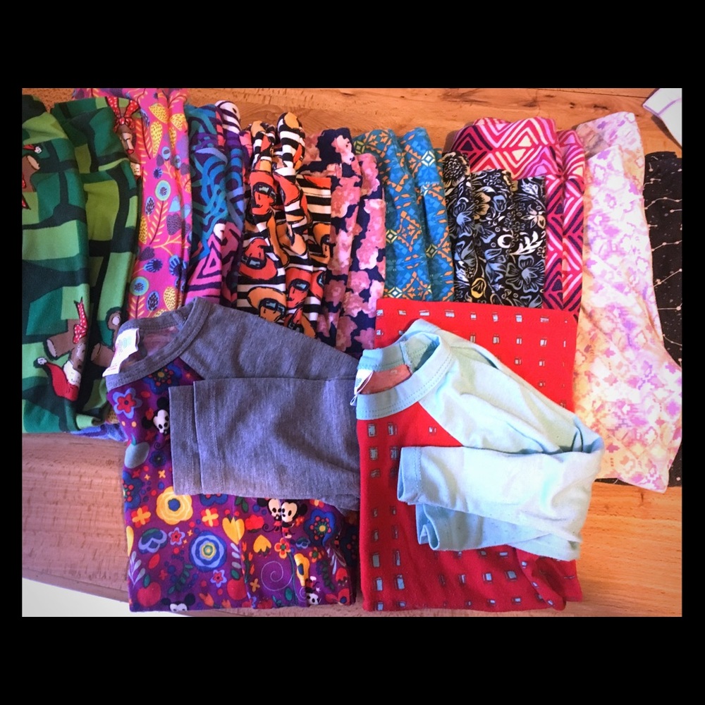 Lot 10 size S/M kids LuLaRoe leggings & 2 Sloans
